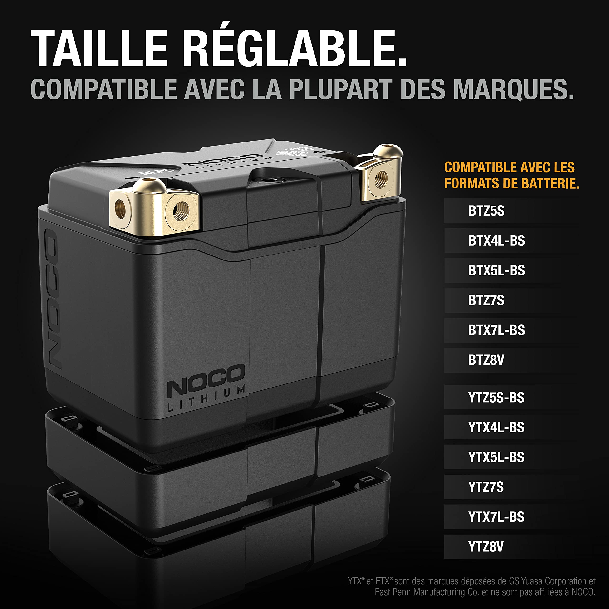noco-nlp5-batterie-lithium-moto-12v-2ah-250a-groupe-5-avec-bms-dynamique image 5