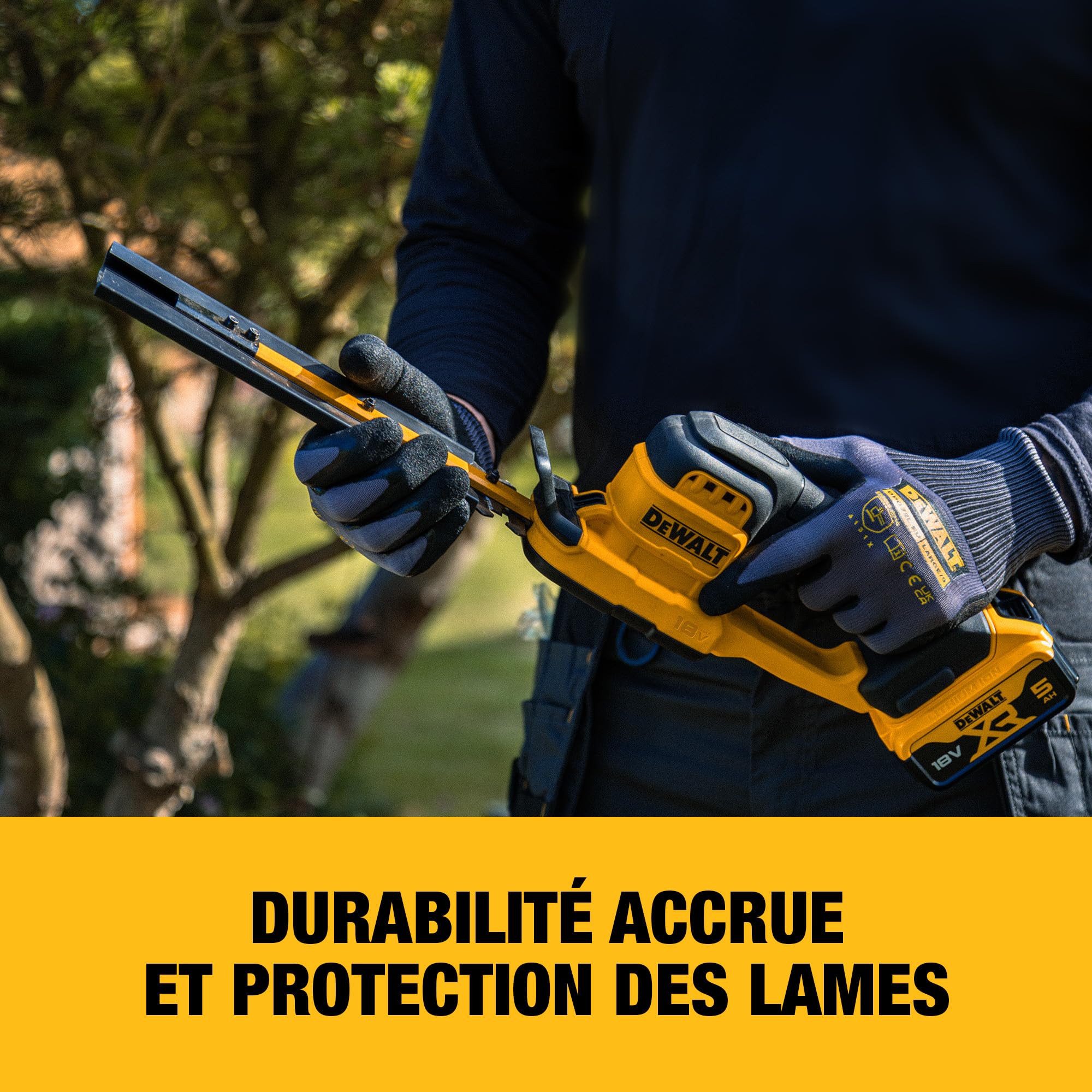 dewalt-dcmht520n-xj-taille-haie-compact-18v-xr-20-cm-avec-gaine-de-protection-de image 5