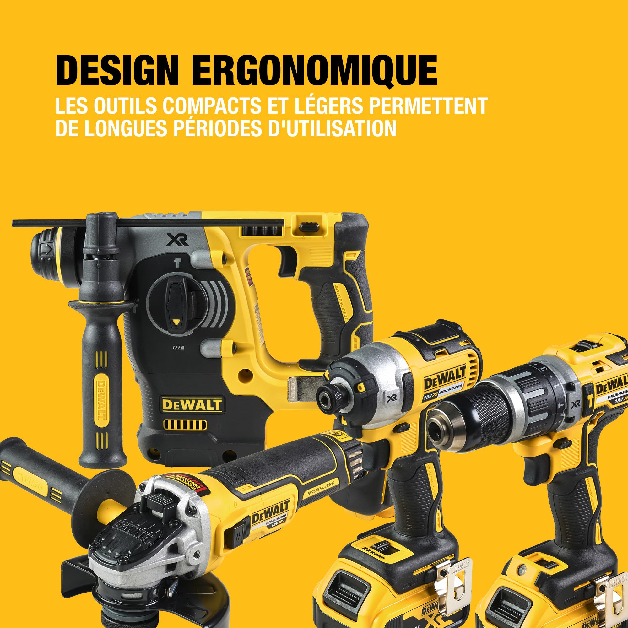 dewalt-dck422p3t-qw-kit-4-outils-xr-18v-brushless-perceuse-percussion-dcd796-vis image 4