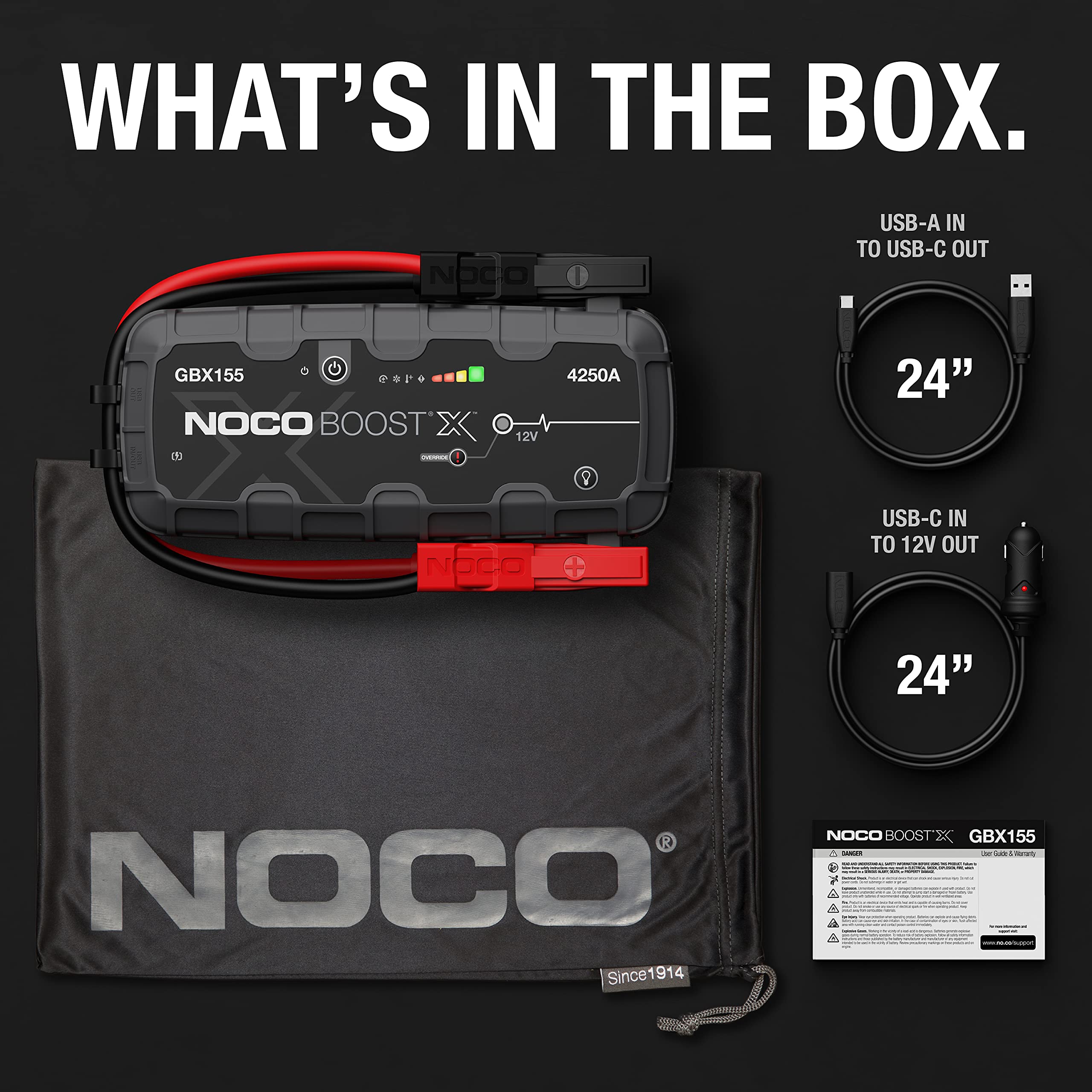 noco-boost-x-gbx155-booster-de-d-marrage-lithium-ultrasafe-4250a-12v-powerbank-u image 7