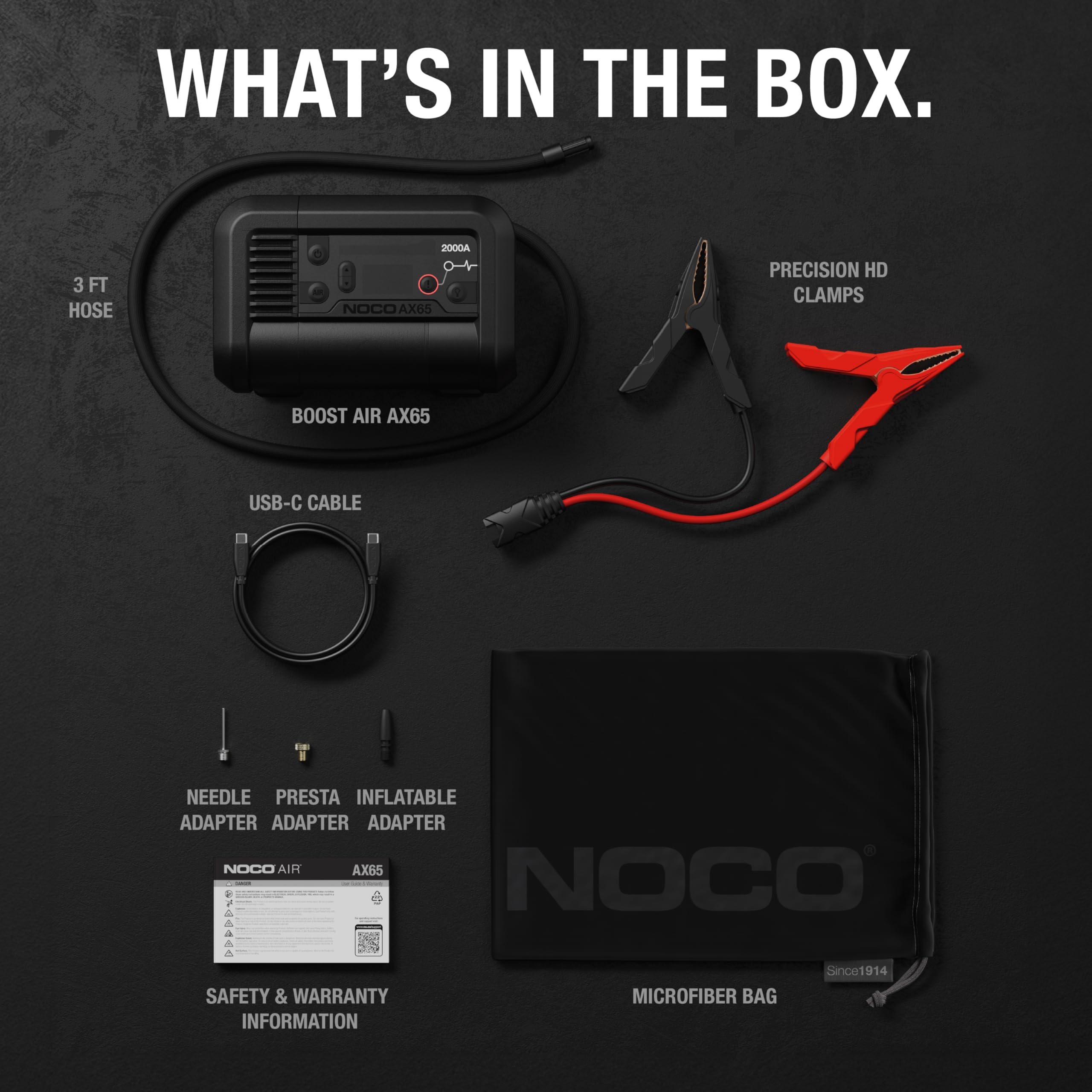 noco-boost-air-ax65-booster-de-d-marrage-lithium-2000a-avec-compresseur-gonfleur image 7