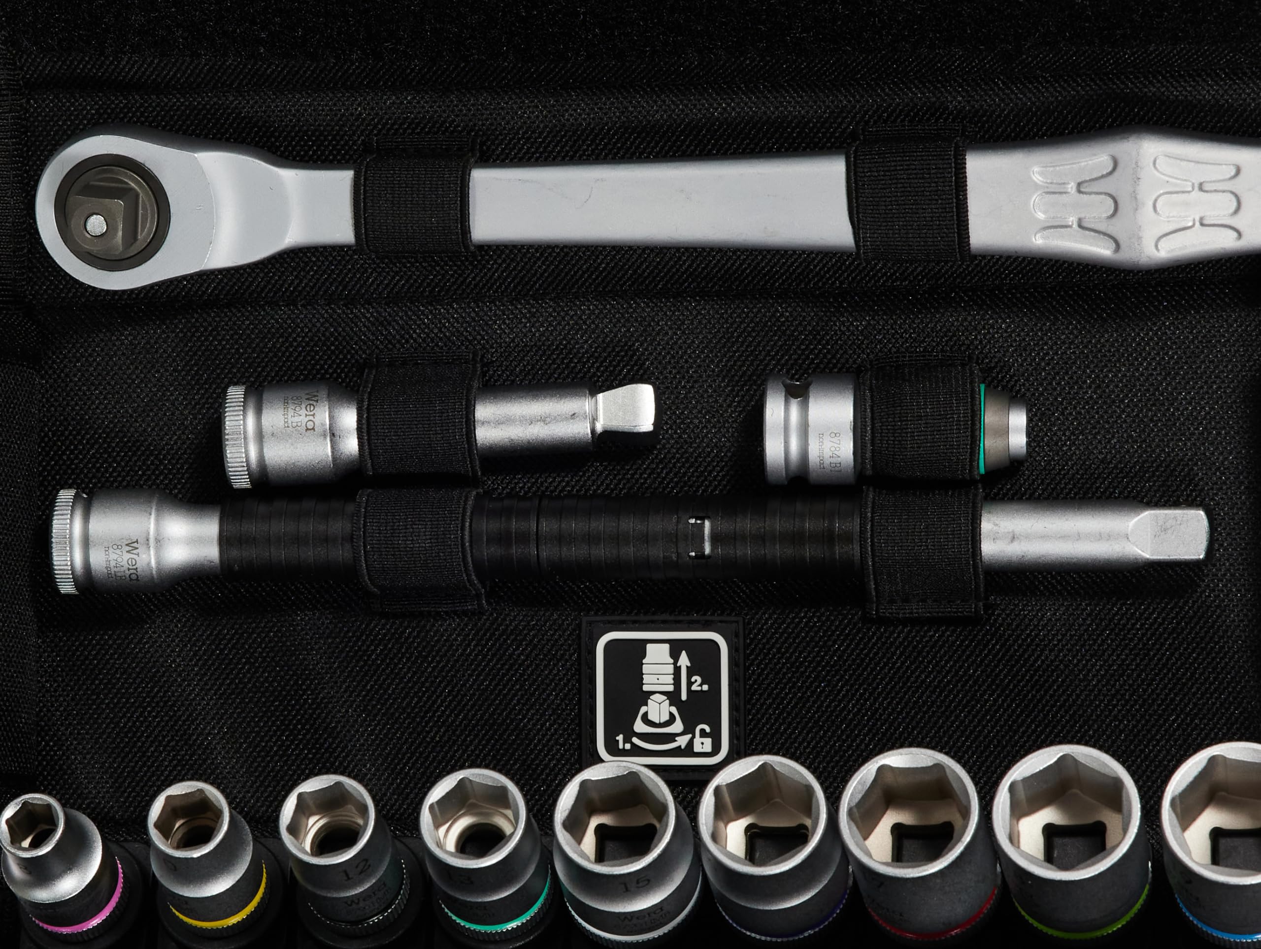 wera-8100-sb-zyklop-metal-jeu-de-cliquets-3-8-m-trique-29-pi-ces-avec-housse-tex image 3