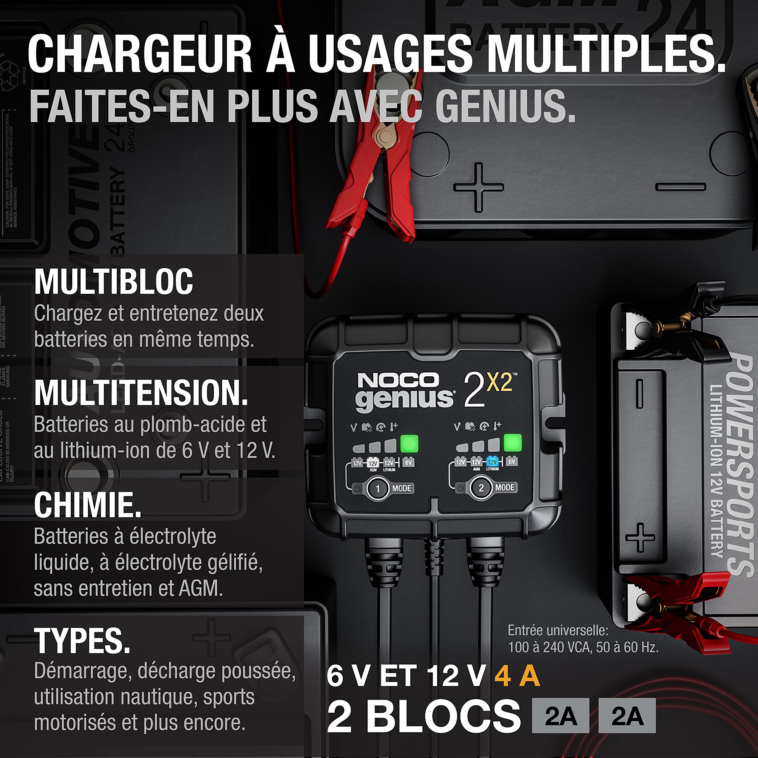 noco-genius2x2-chargeur-de-batterie-double-banc-4a-2x2a-6v-12v-mainteneur-d-sulf image 2