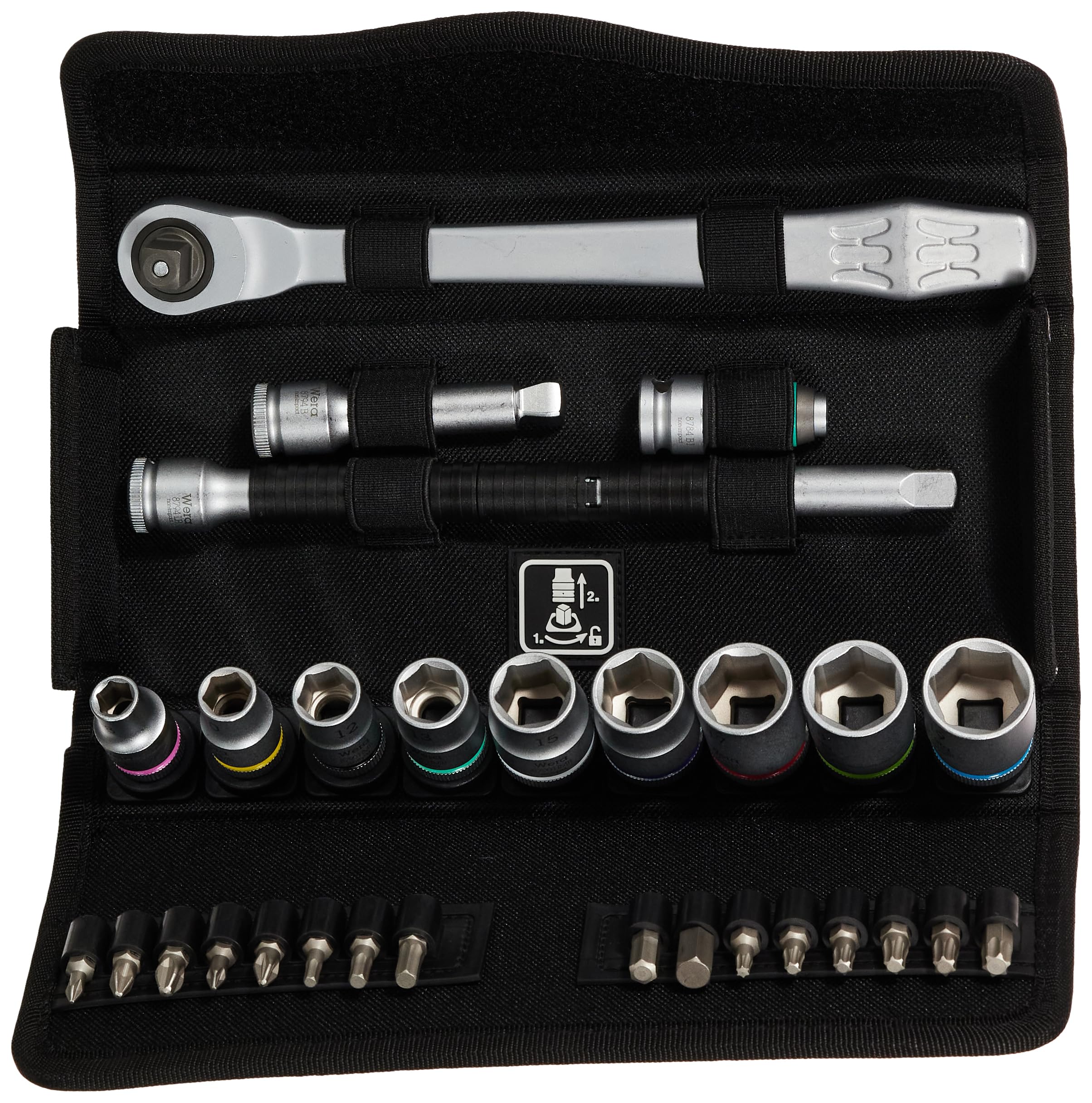 wera-8100-sb-zyklop-metal-jeu-de-cliquets-3-8-m-trique-29-pi-ces-avec-housse-tex image 1