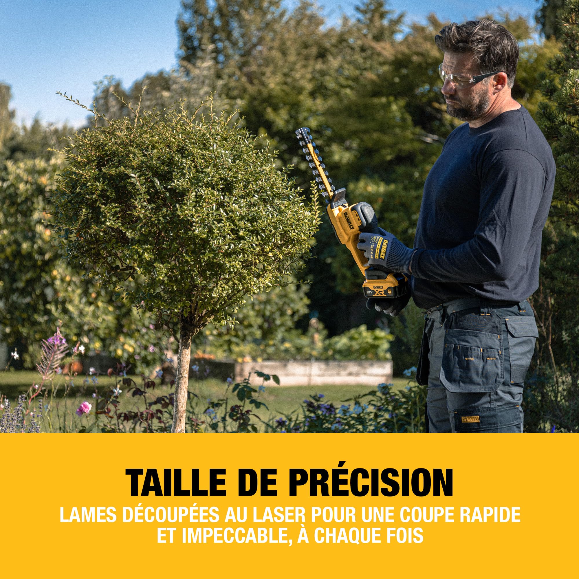 dewalt-dcmht520n-xj-taille-haie-compact-18v-xr-20-cm-avec-gaine-de-protection-de image 2